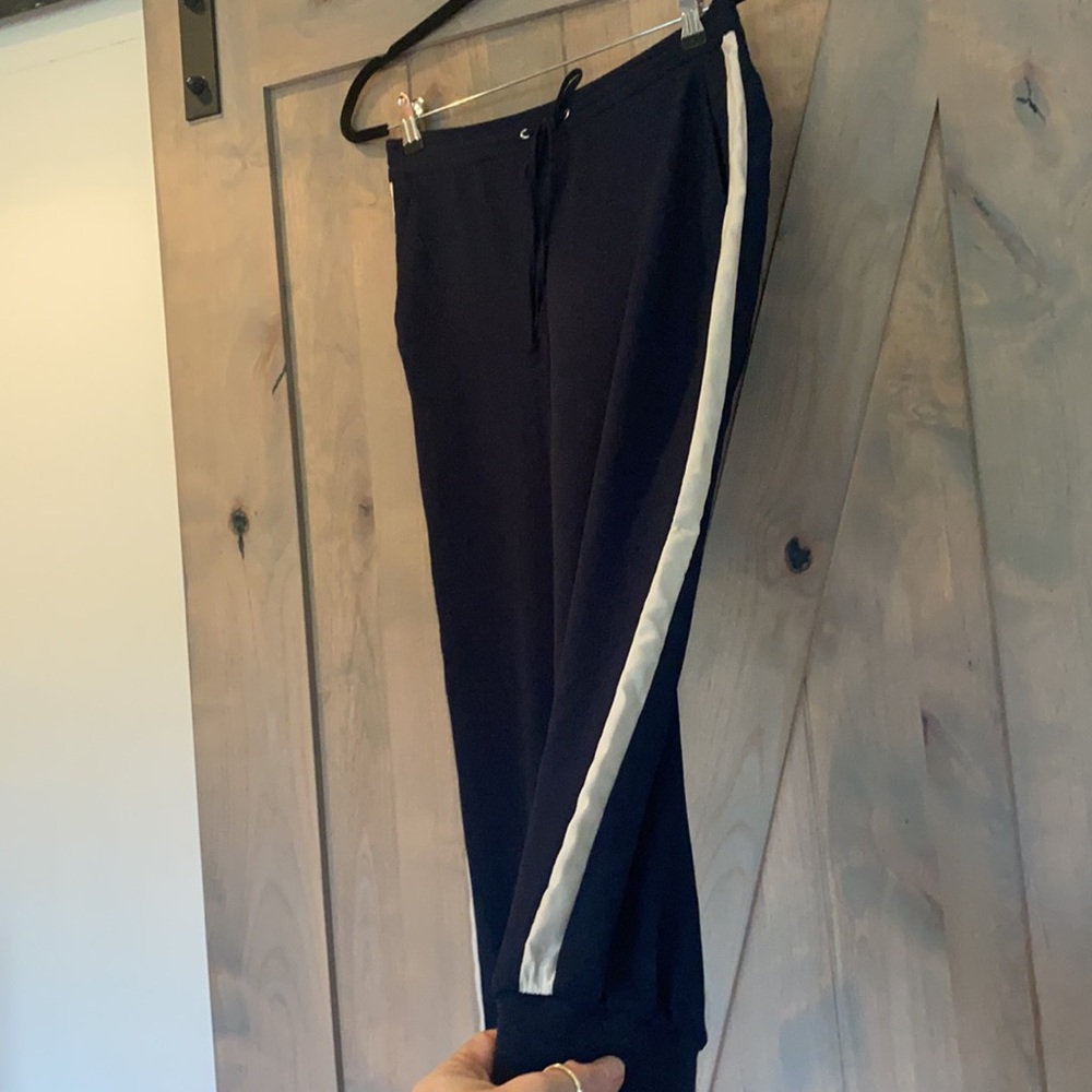 Zara Basic Collection Xs Draw String Navy/Cream - image 1